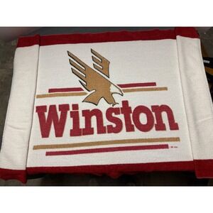 Vintage Winston Cigarettes Eagle Logo Beach Towel Southern Terry Made in USA Red